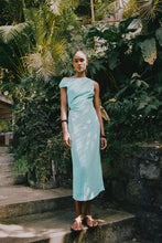 Load image into Gallery viewer, Sky Blue ASYMMETRIC MIDI DRESS