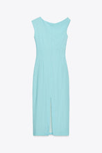 Load image into Gallery viewer, Sky Blue ASYMMETRIC MIDI DRESS
