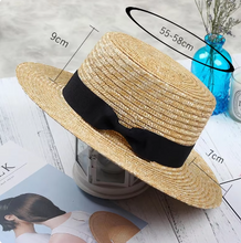 Load image into Gallery viewer, Classic Boater Straw Hat
