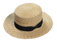 Load image into Gallery viewer, Classic Boater Straw Hat
