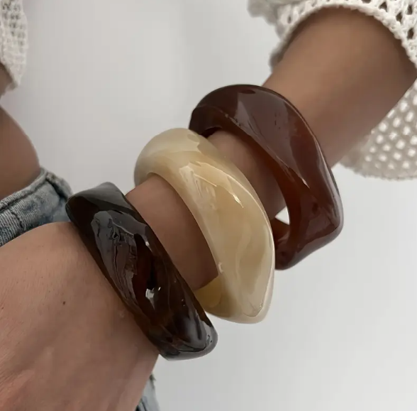 3pcs Stylish Acrylic Bracelet Set