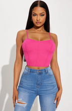 Load image into Gallery viewer, Cristen Seamless Corset Top - Fuchsia
