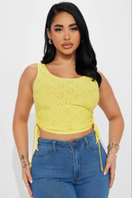 Load image into Gallery viewer, Reighlyn Eyelet Top - Yellow
