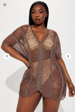 Load image into Gallery viewer, Metalic Crochet Cover Up Dress
