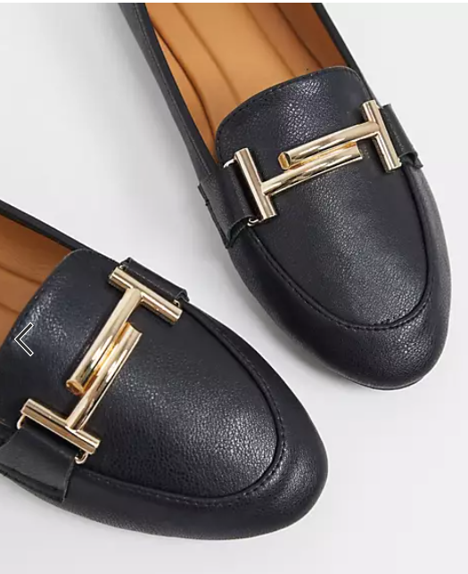 RAID Nidhi loafer with gold snaffle in black – Lylystyle360