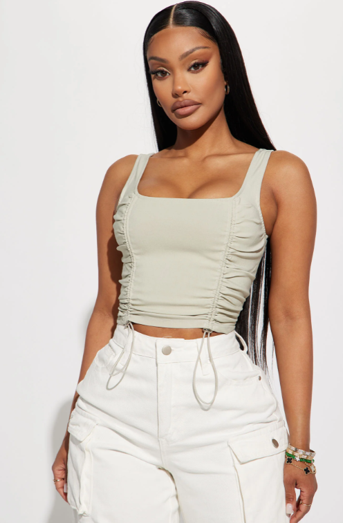 True Perfection Ruched Top - Sage