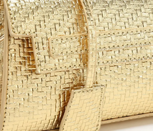Load image into Gallery viewer, Woven leather evening bag Golden
