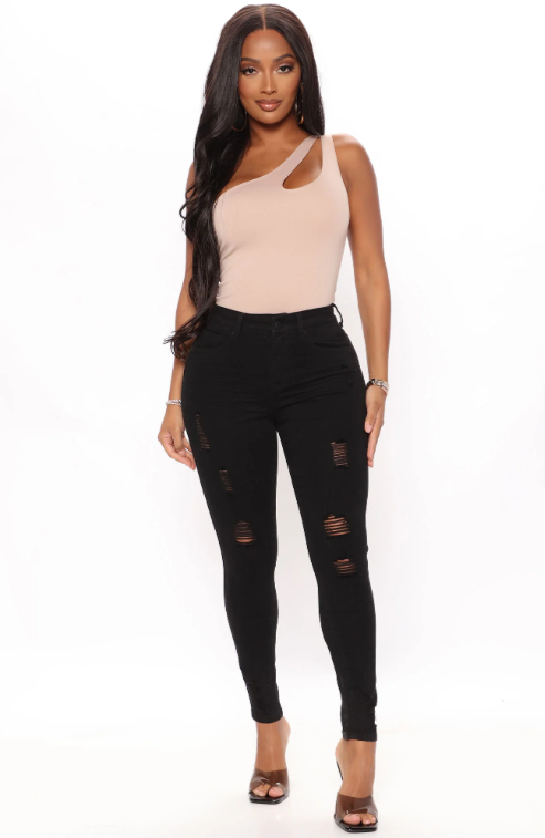 Booty Booty Push Up Skinny Jeans - Black