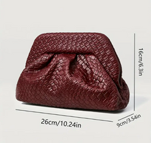 Load image into Gallery viewer, Woven Leather Bag Bordo
