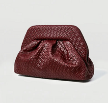 Load image into Gallery viewer, Woven Leather Bag Bordo

