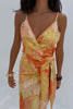 Apricot Strappy Vienna Dress