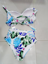 Load image into Gallery viewer, LEAF PRINT TWIST FRONT BIKINI
