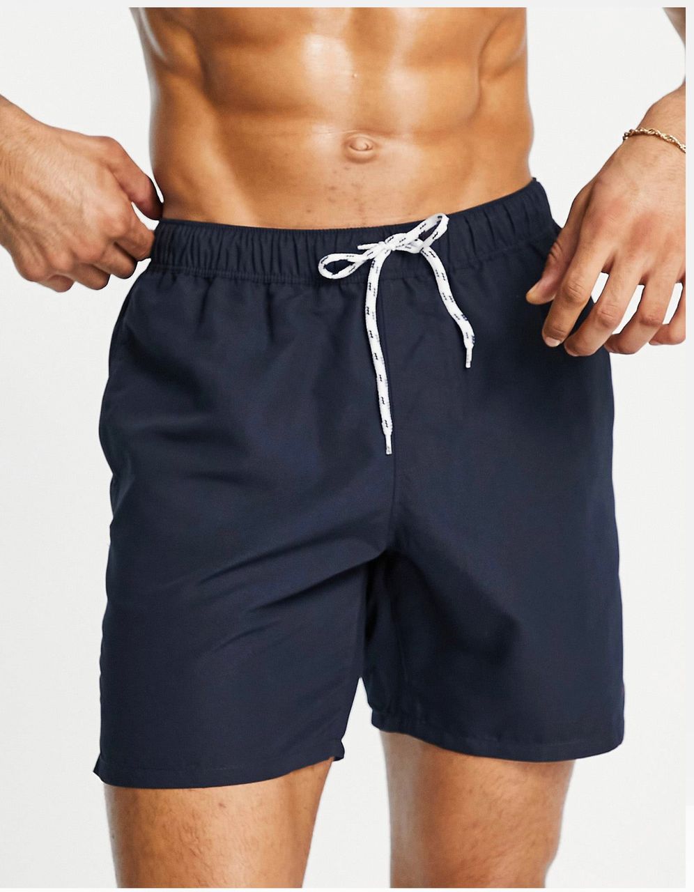 Swim shorts in navy mid length